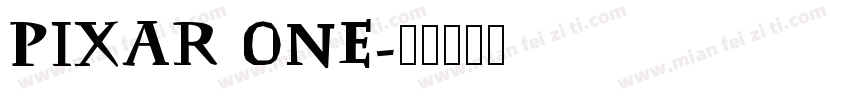 Pixar One字体转换